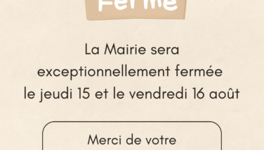 Fermeture exceptionnelle Mairie